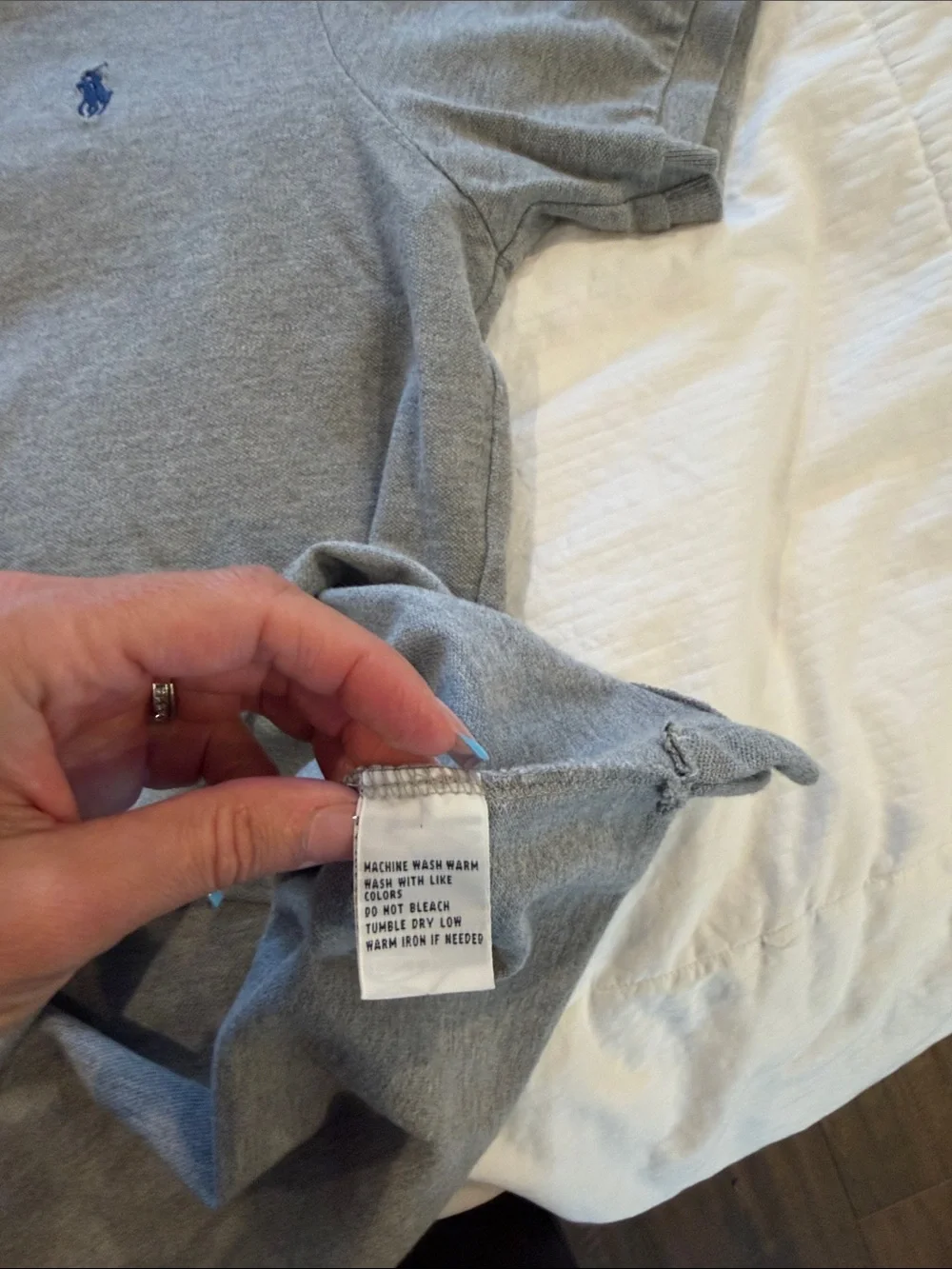 Ralph Lauren Men’s Light Gray Polo with Navy Pony